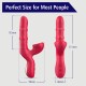 Your Vaginal Masseur Silicone Rabbit Vibrator With Internal Beads - Red by Sexopolis