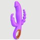 Rabbit Δονητής Σιλικόνης με Πρωκτικές Χάντρες Sexopolis Hugo Rabbit Silicone Vibrator with Anal Beads - Μωβ by Sexopolis