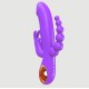 Rabbit Δονητής Σιλικόνης με Πρωκτικές Χάντρες Sexopolis Hugo Rabbit Silicone Vibrator with Anal Beads - Μωβ by Sexopolis