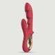 JAdore Silicone Ribbed Rabbit Vibator - Red by Sexopolis