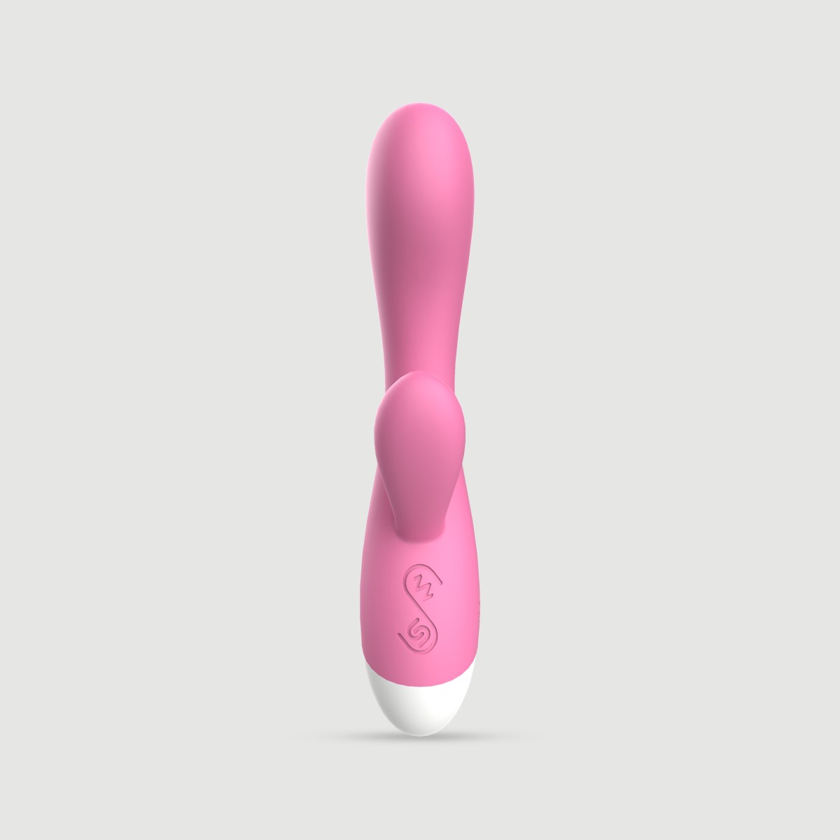 Smooth Classy Strong Dual Motor Silicone Rabbit Vibrator - Pink by Sexopolis