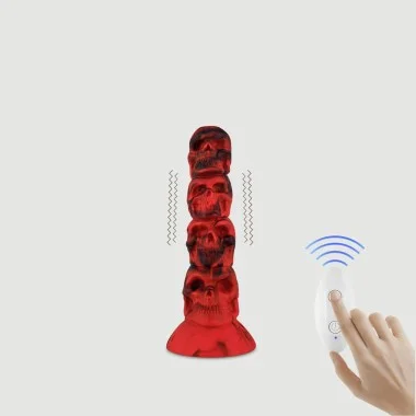 Ασύρματος Δονητής Σιλικόνης Με Βεντούζα The Walking Dead Small Remote Controlled Realistic Silicone Vibrator With Suction Cup - Κόκκινος