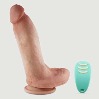 Ασύρματος Ρεαλιστικός Δονητής Σιλικόνης Με Όρχεις & Βεντούζα Matador 22,5 cm - Φυσικό Χρώμα