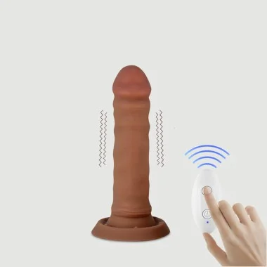 Ρεαλιστικός Δονητής Σιλικόνης Με Βεντούζα 18 cm Bendable Small Silicone Vibrating Realistic Dildo With Suction Cup - Φυσικό Χρώμα