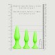 Glow In The Dark Silicone Butt Plug Set - Green by Sexopolis