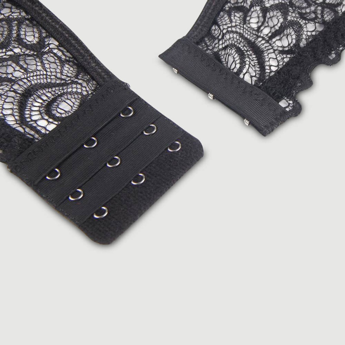 Exquisite Lace Appeal Deep V Mini Temptation Bra Set - Black by Sexopolis