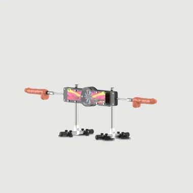 Διπλό Πολυλειτουργικό Premium Sex Machine Με Θέρμανση & Δόνηση Double Trouble Premium Heating & Vibrating Multifunction Sex Machine - Μαύρο