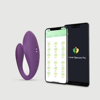 Our Joy Silicone Double Motor App Controlled Couples Vibrator - Purple