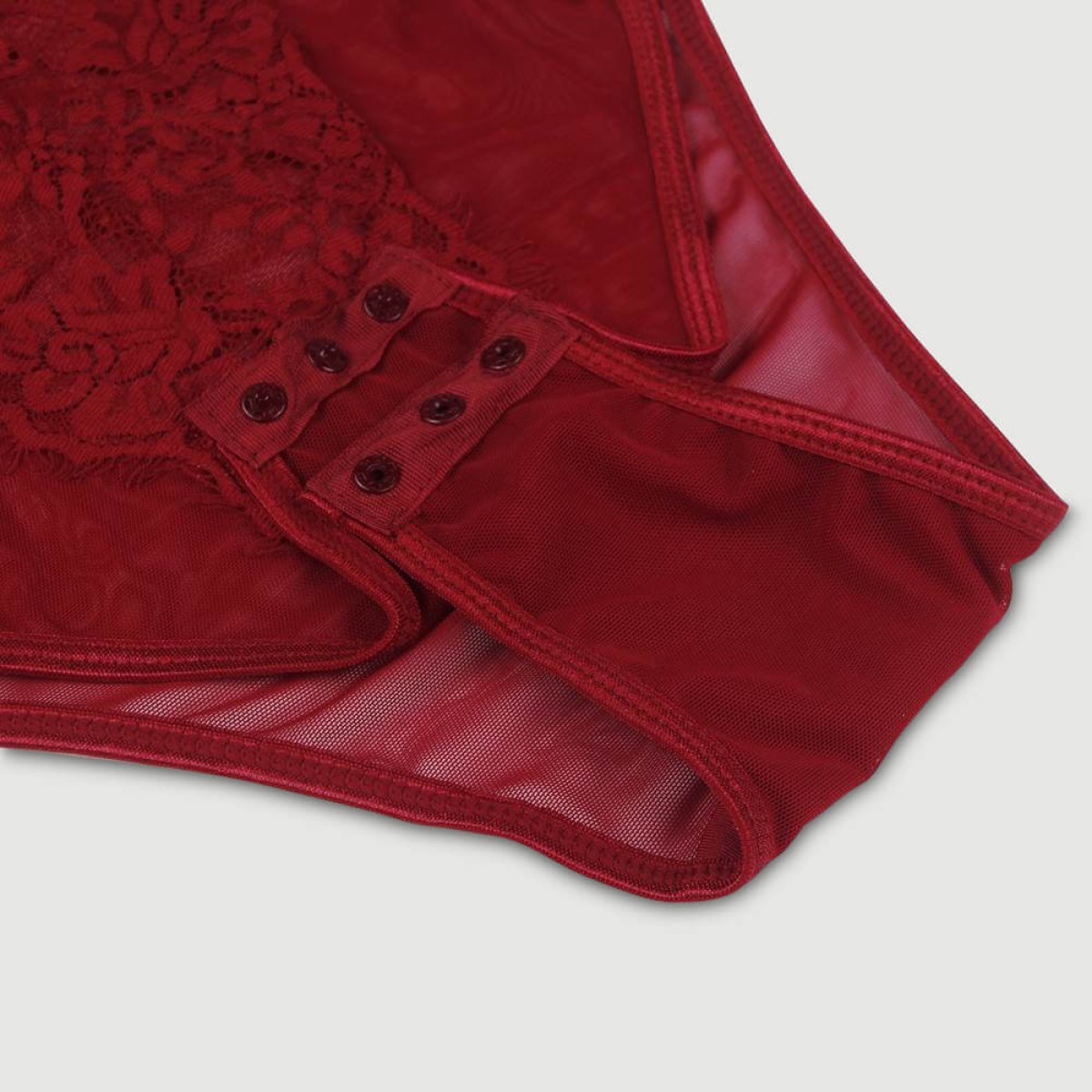 Σέξι Κορμάκι Με Ανοιχτό Καβάλο & Δαντέλα Crotchless High Quality Lace Splicing Sexy Teddy With Underwire - Κόκκινο by Sexopolis