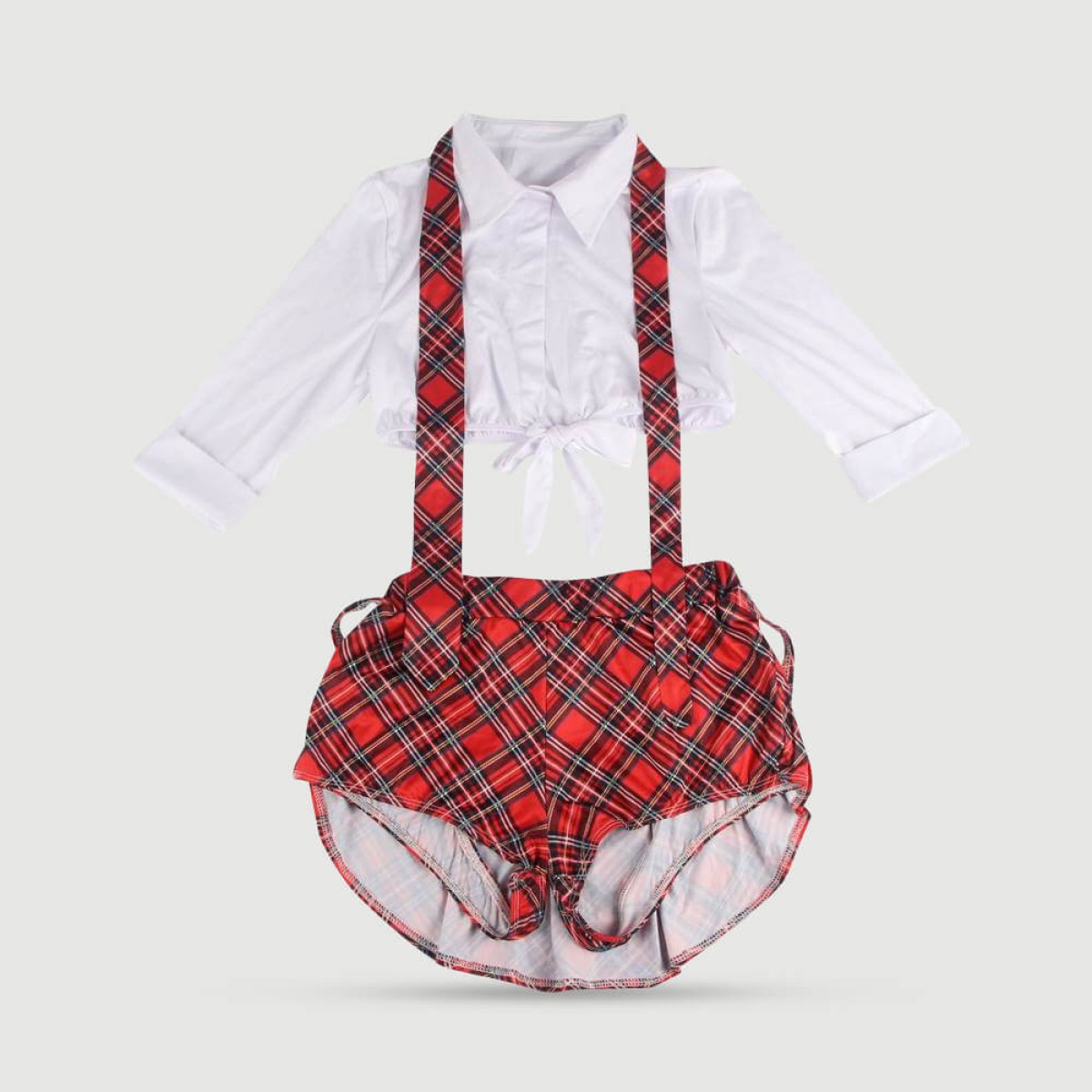 Plus Size Σέξι Στολή Μαθήτριας Κολεγίου Με Top Sexy Uniform Student College Style Cosplay Suit With Top – Καρό by Sexopolis