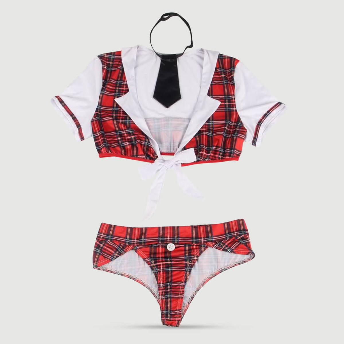 Plus Size Σέξι Στολή Μαθήτριας Κολεγίου Sexy Uniform Student College Style Cosplay Suit – Καρό by Sexopolis