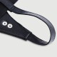 Leather Strap On Harness With Adjustable Straps & O Ring – Black by Sexopolis