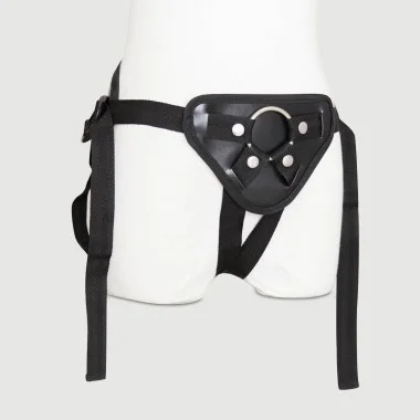Strap On Harness Με Ευρύ Πίσω Ιμάντα & Ανταλλάξιμο Κρίκο Strap On Harness With Wide Back Strap & Interchangeable O Ring – Μαύρο