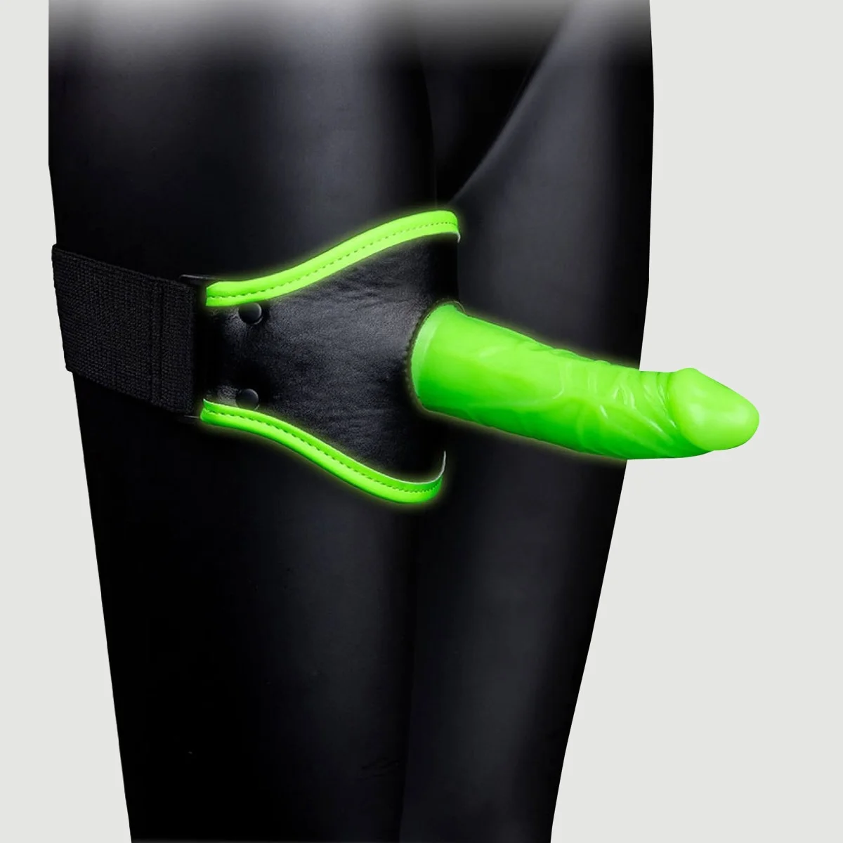 Ζώνη Strap On Μηρού Glow In The Dark Thigh Strap On Harness by Sexopolis
