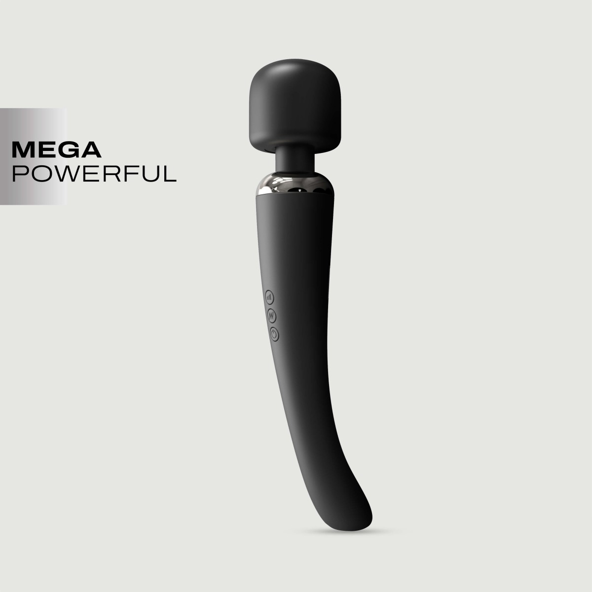 Rechargeable Deluxe Megawand Vibrating Wand - Black by Sexopolis