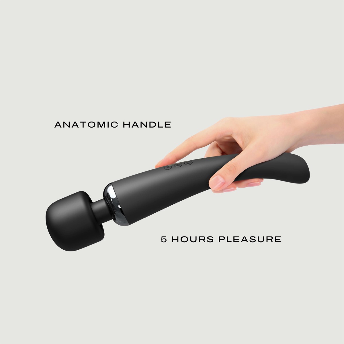 Rechargeable Deluxe Megawand Vibrating Wand - Black by Sexopolis