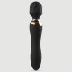 Vibro-Wand Premium Silicone Massage Wand Stimulator & Vibrator 2 in 1 - Black by Sexopolis