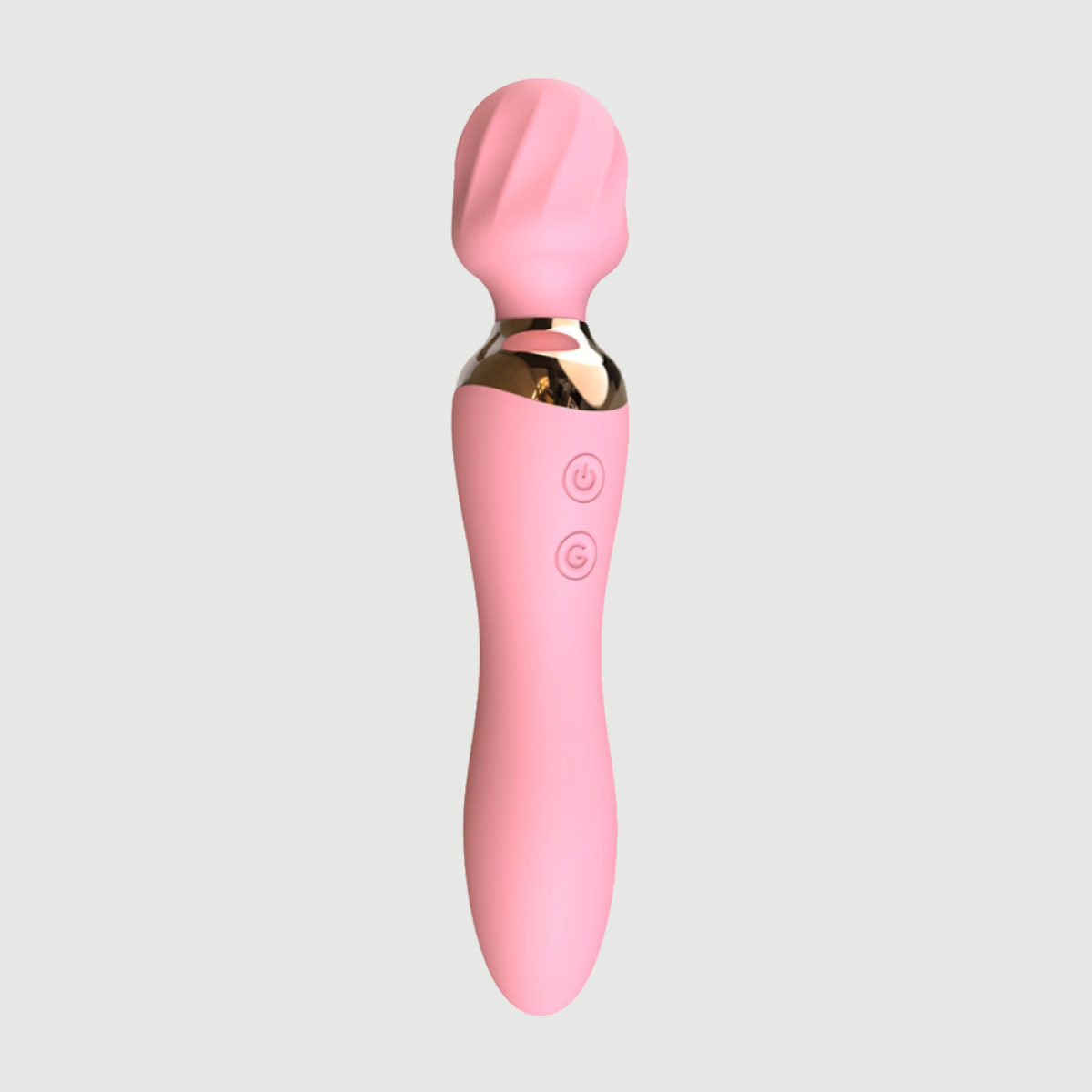 Vibro-Wand Premium Silicone Massage Wand Stimulator & Vibrator 2 in 1 - Pink by Sexopolis