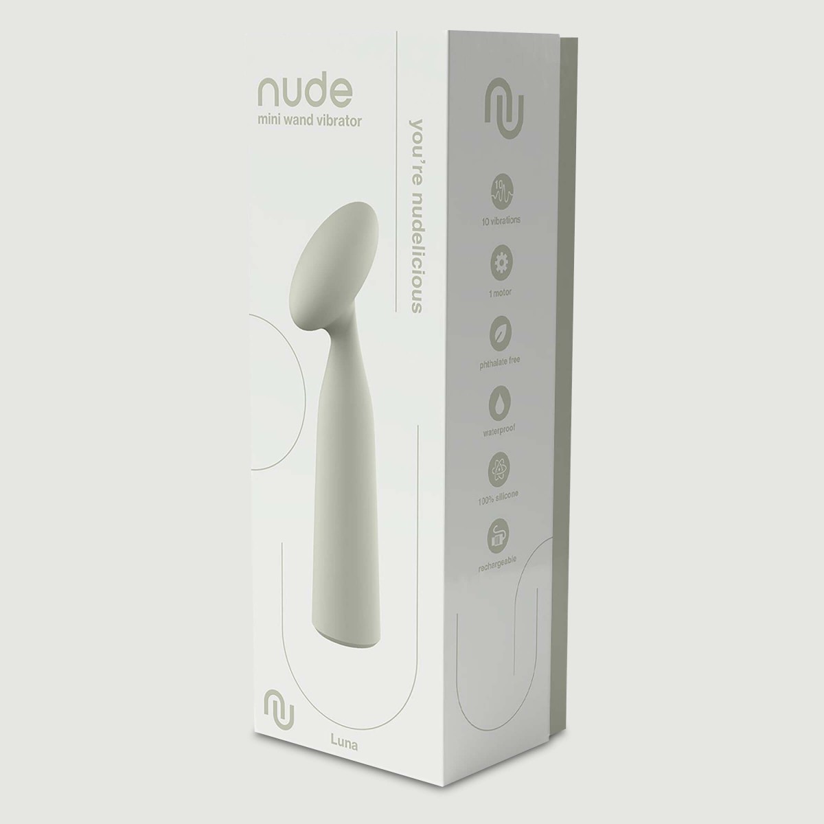 Nude Luna Mini Wand Vibrator - Green by Sexopolis