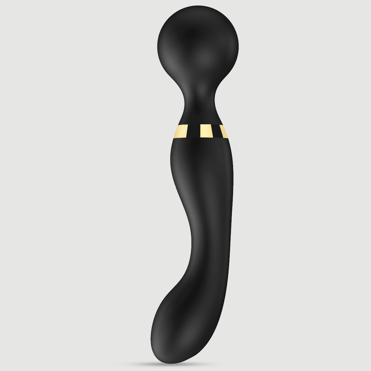 Aurelia Flexible Premium Silicone 2 in 1 Massage Wand & G-Spot Stimulator - Black by Sexopolis