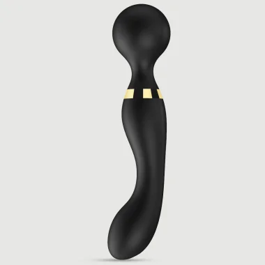 Aurelia Flexible Premium Silicone 2 in 1 Massage Wand & G-Spot Stimulator - Black