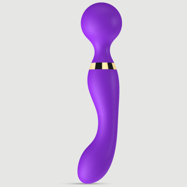 Aurelia Flexible Premium Silicone 2 in 1 Massage Wand & G-Spot Stimulator - Purple