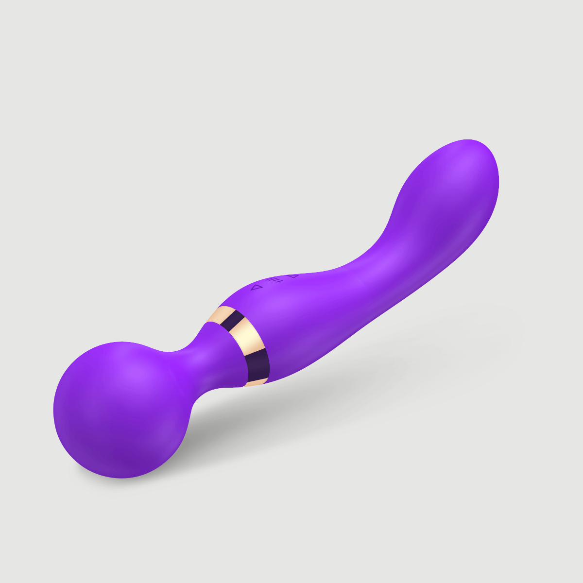 Aurelia Flexible Premium Silicone 2 in 1 Massage Wand & G-Spot Stimulator - Purple by Sexopolis