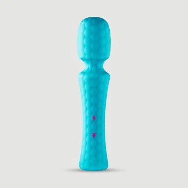 FemmeFunn Ultra Wand Powerful Silicone Massage Vibrator - Blue