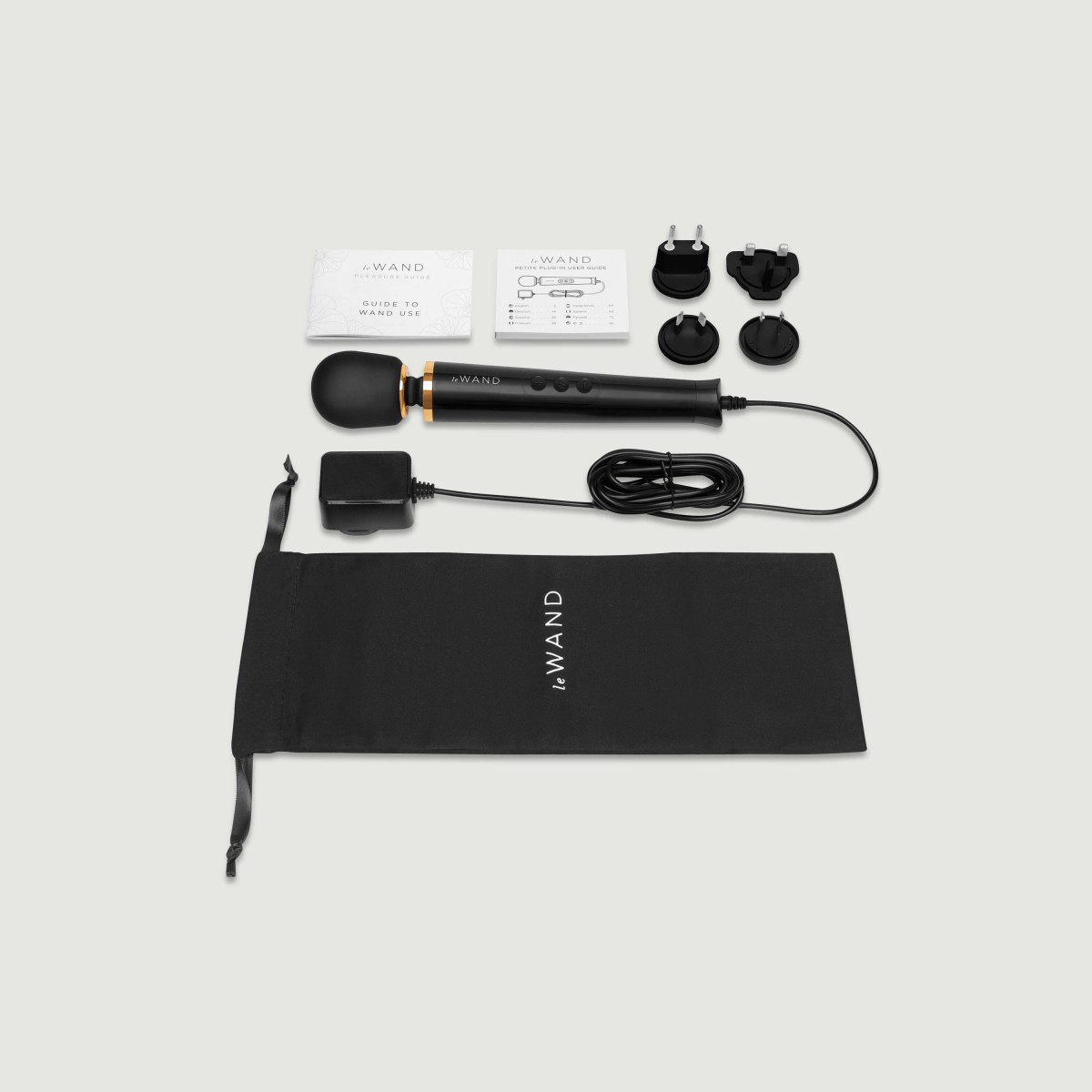 Le Wand Powerful Petite Plug In Premium Wand Massager - Black by Sexopolis