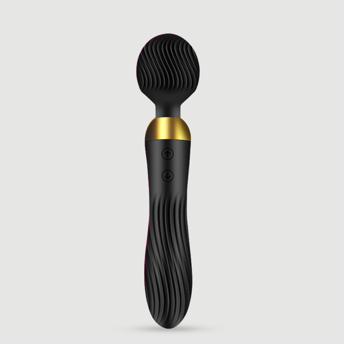 Amalthea 2 in 1 Classic & Wand Massage Vibrator - Black by Sexopolis