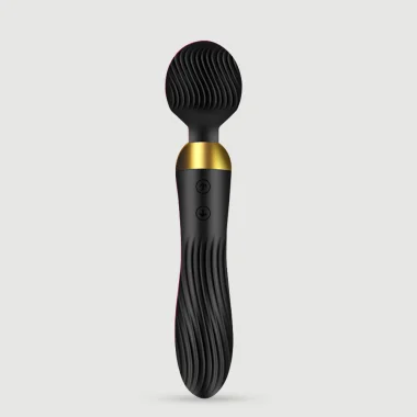Amalthea 2 in 1 Classic & Wand Massage Vibrator - Black