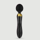 Amalthea 2 in 1 Classic & Wand Massage Vibrator - Black by Sexopolis