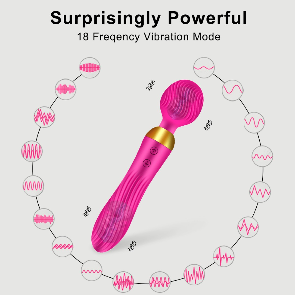Amalthea 2 in 1 Classic & Wand Massage Vibrator - Pink by Sexopolis