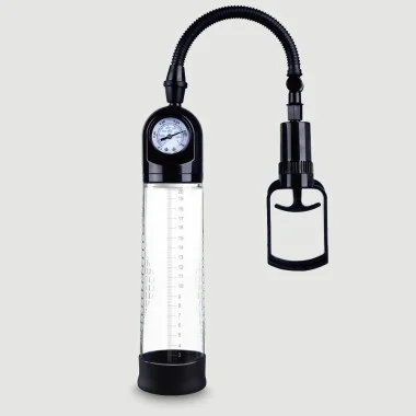 Sexopolis Male Beginner's Penis Pump With Handle & Gauge - Transparent