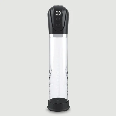 Sexopolis Male LCD Display Long Tube Automatic Penis Pump - Transparent