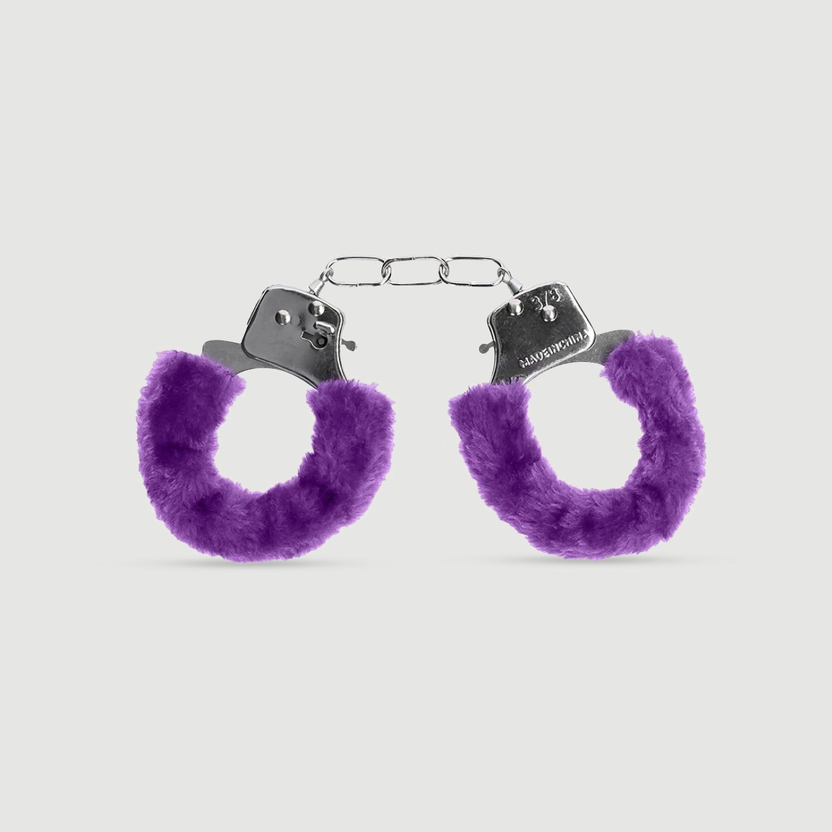 Μεταλλικές Χειροπέδες Με Μωβ Γούνα Sexopolis BDSM Beginners Metal Purple Furry Hand Cuffs by Sexopolis