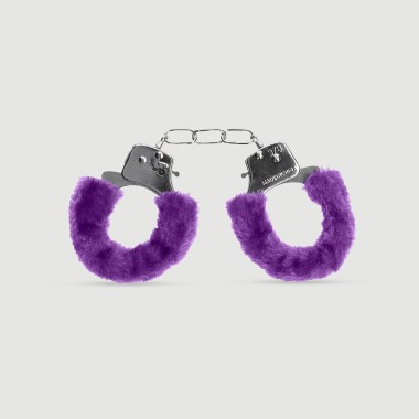 Μεταλλικές Χειροπέδες Με Μωβ Γούνα Sexopolis BDSM Beginner's Metal Purple Furry Hand Cuffs