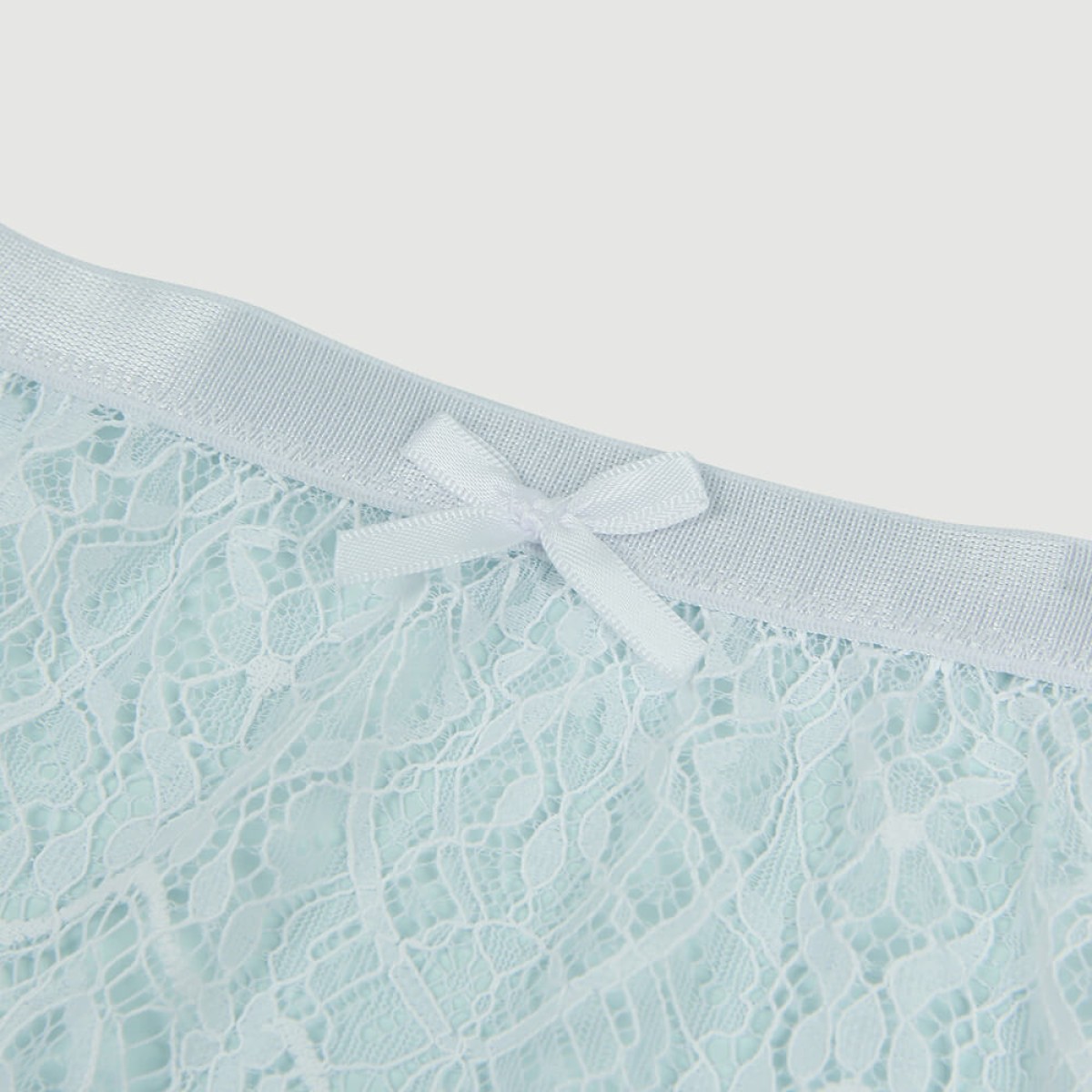 Δαντελωτό Ψηλόμεσο Σλιπ Με Ζαρτιέρα Eyelash Lace High Waist Metal Button Garter Belt Panty – Λευκό by Sexopolis