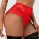 Ζώνη Ζαρτιέρας Με Εσώρουχο Red Sexy Lace Garter Panty - Κόκκινο by Sexopolis
