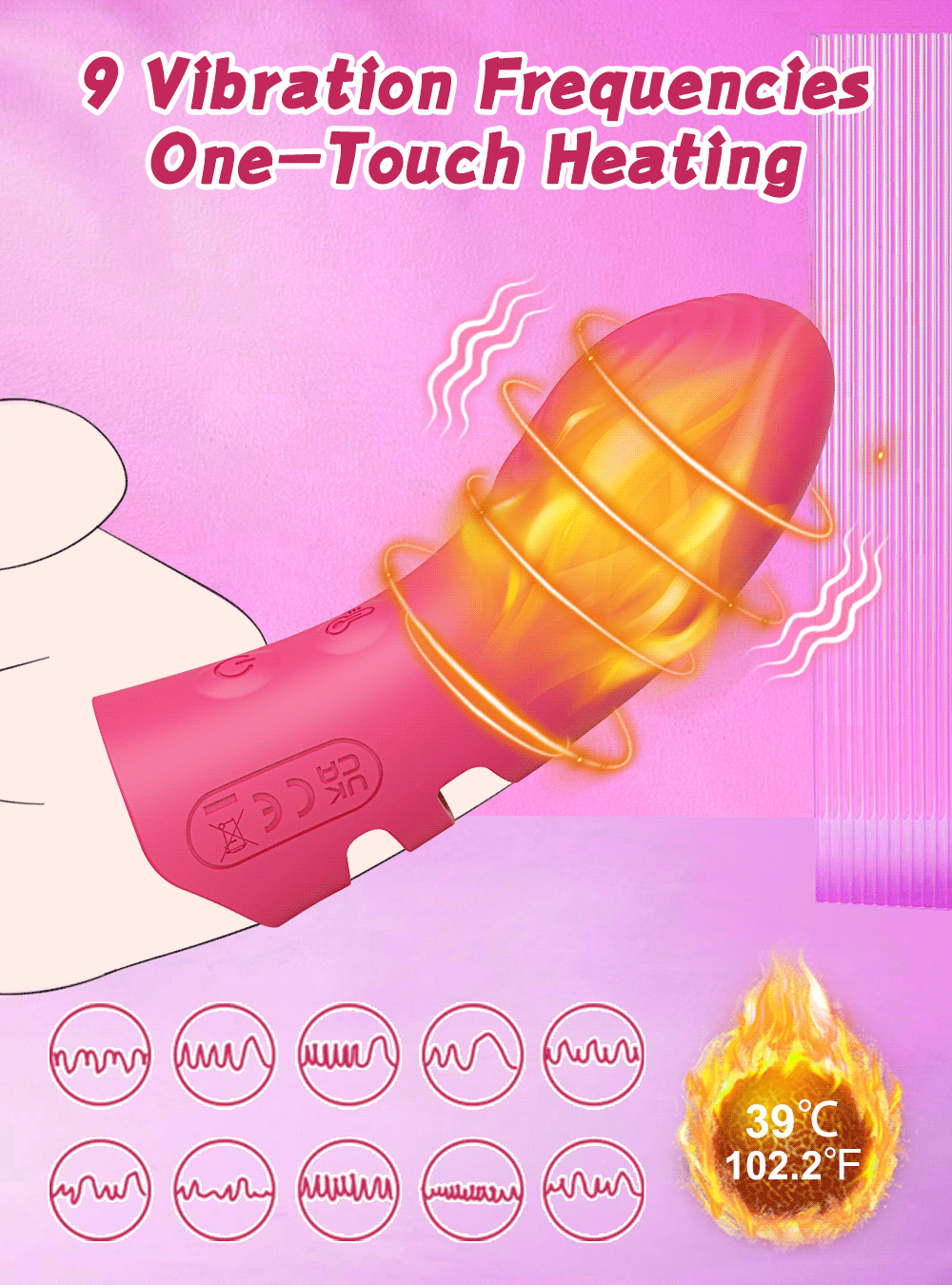 Finger Me Baby Silicone Finger Heating Vibrator - Pink by Sexopolis