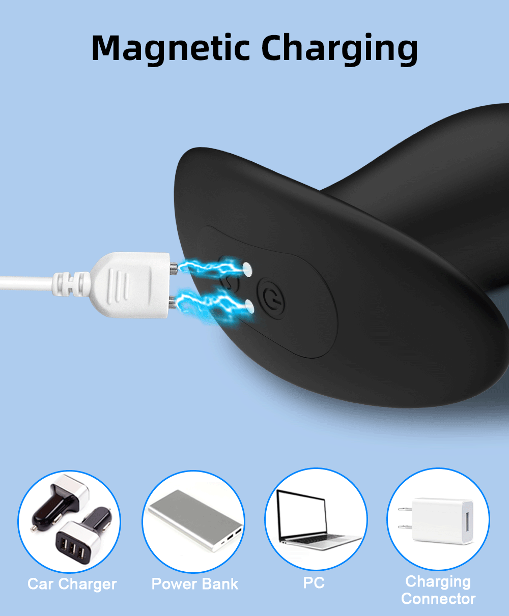 Orion Remote Controlled Inflating Prostate Silicone Vibrator - Black by Sexopolis